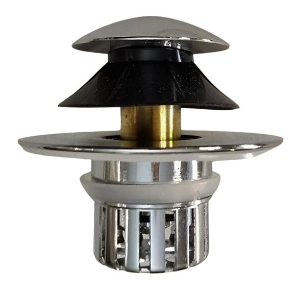 Bathroom Sink Pop Up Drain Stopper & Hair Catcher Filter Universal Plug - NEW - Picture 1 of 4